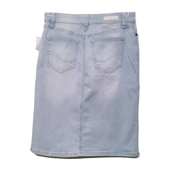 Sanctuary Jean Skirt Button Down Light Wash Denim Stretch Size 25 NEW - Picture 4 of 8